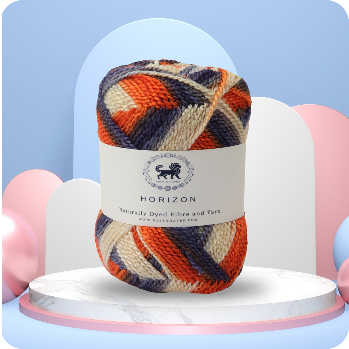 Horizon Naturally Dyed Fibre Yarn (100 gram) -  Multicolor 13