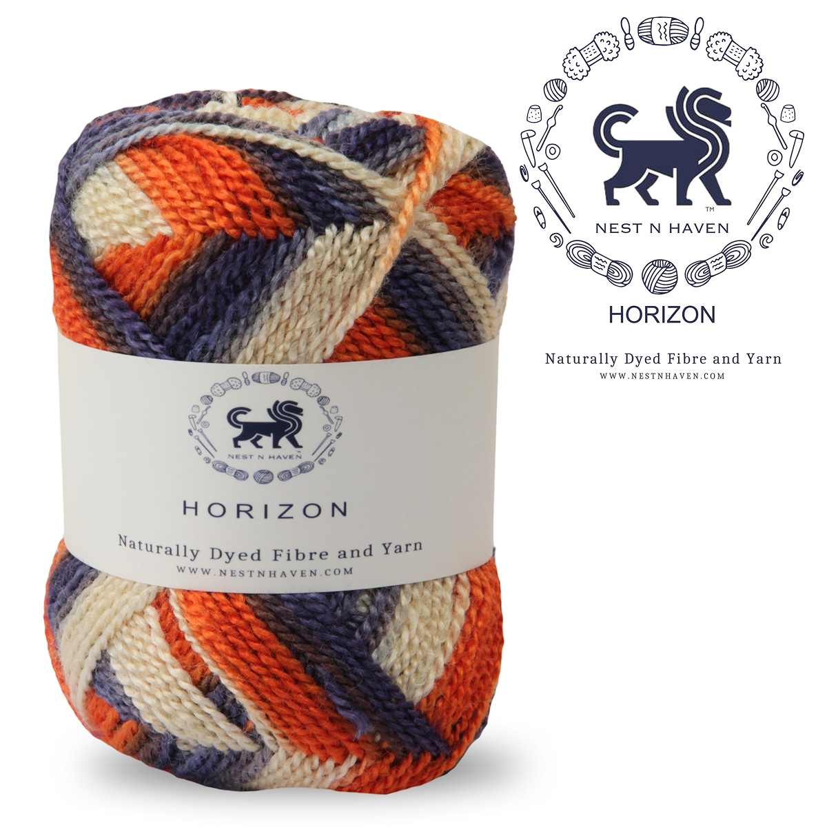 Horizon Naturally Dyed Fibre Yarn (100 gram) -  Multicolor 13