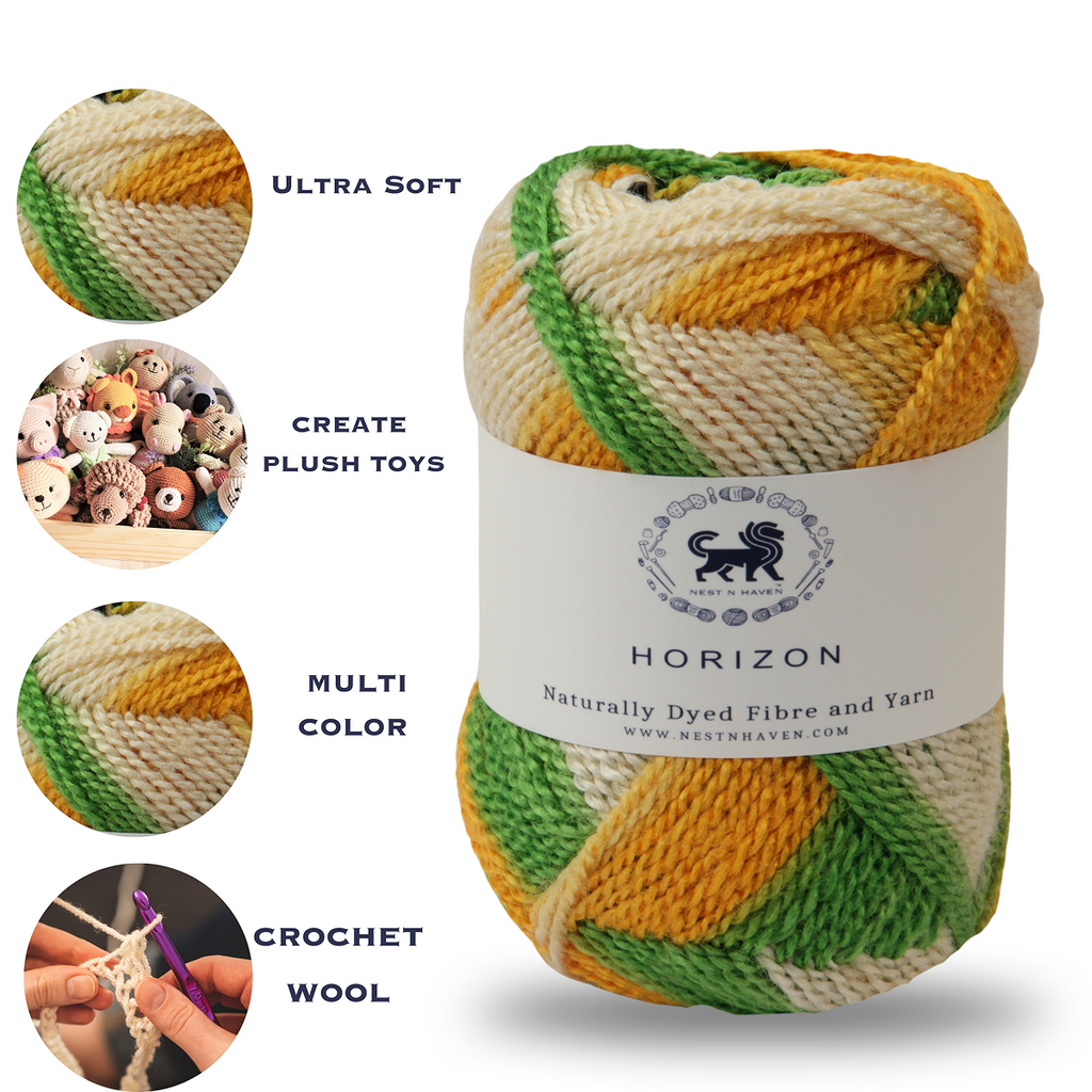 Horizon Naturally Dyed Fibre Yarn (100 gram) -  Multicolor 14