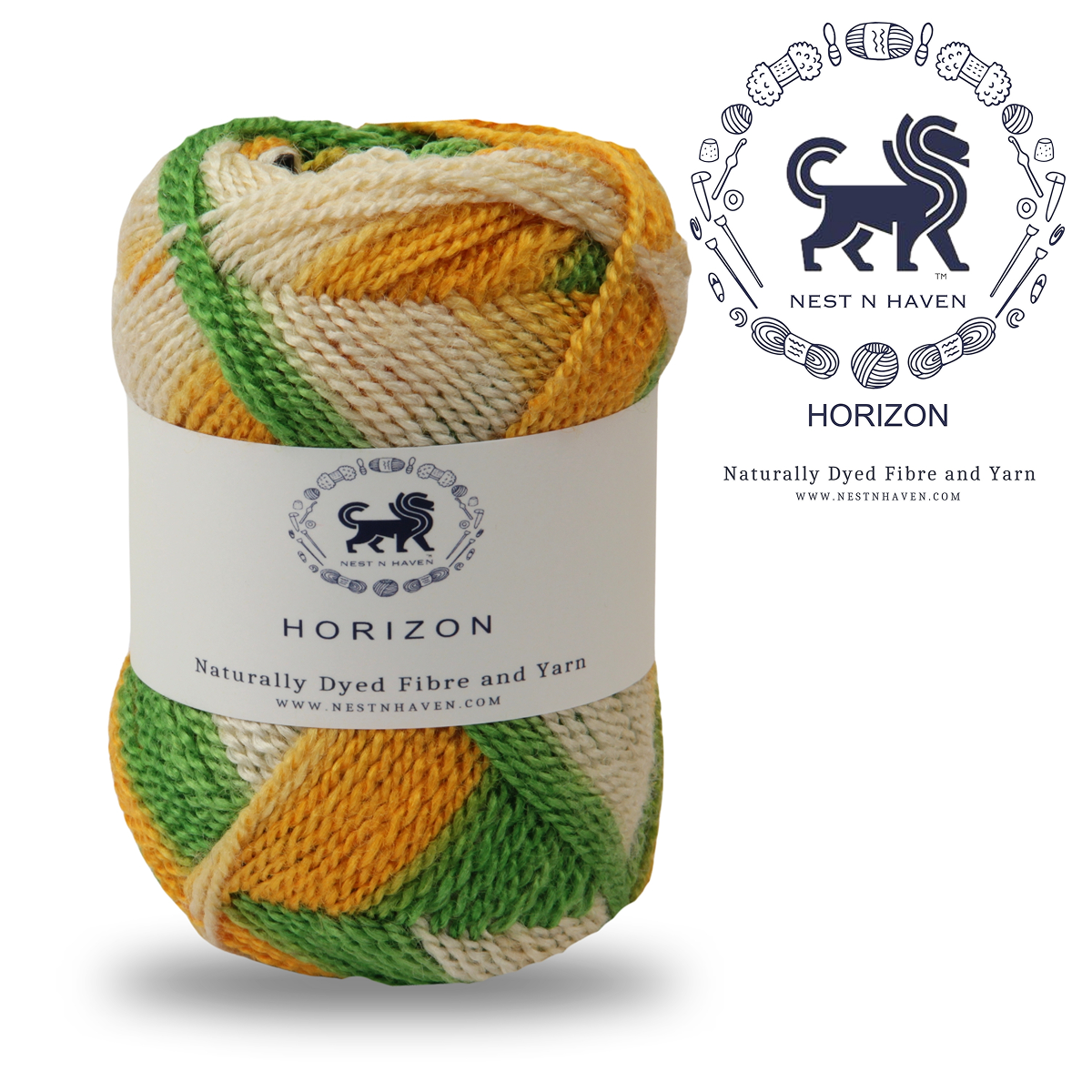 Horizon Naturally Dyed Fibre Yarn (100 gram) -  Multicolor 14