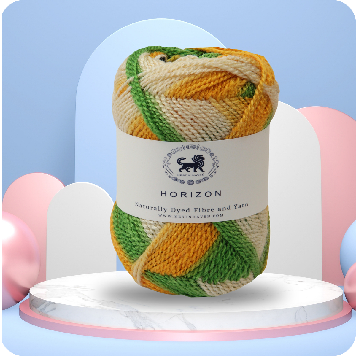 Horizon Naturally Dyed Fibre Yarn (100 gram) -  Multicolor 14
