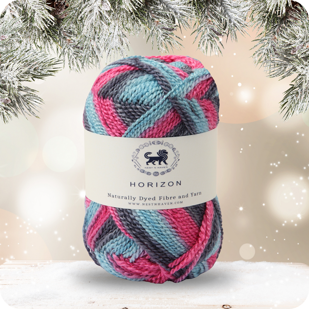 Horizon Naturally Dyed Fibre Yarn (100 gram) -  Multicolor 1