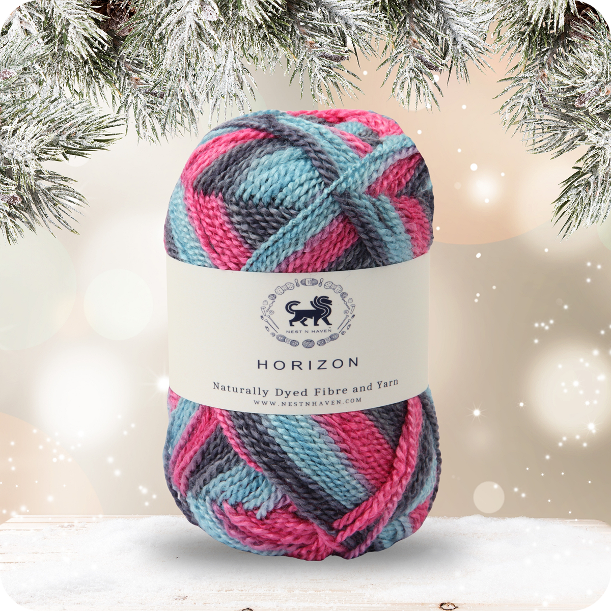 Horizon Naturally Dyed Fibre Yarn (100 gram) -  Multicolor 1