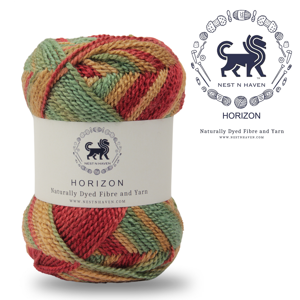 Horizon Naturally Dyed Fibre Yarn (100 gram) -  Multicolor 2