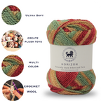 Horizon Naturally Dyed Fibre Yarn (100 gram) -  Multicolor 2