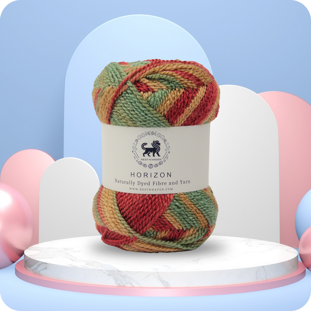 Horizon Naturally Dyed Fibre Yarn (100 gram) -  Multicolor 2