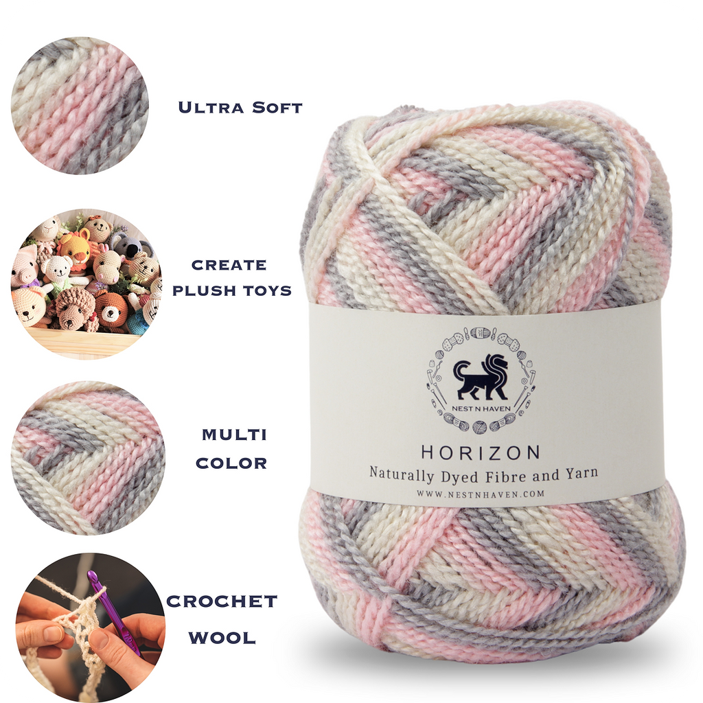 Horizon Naturally Dyed Fibre Yarn (100 gram) -  Multicolor 4