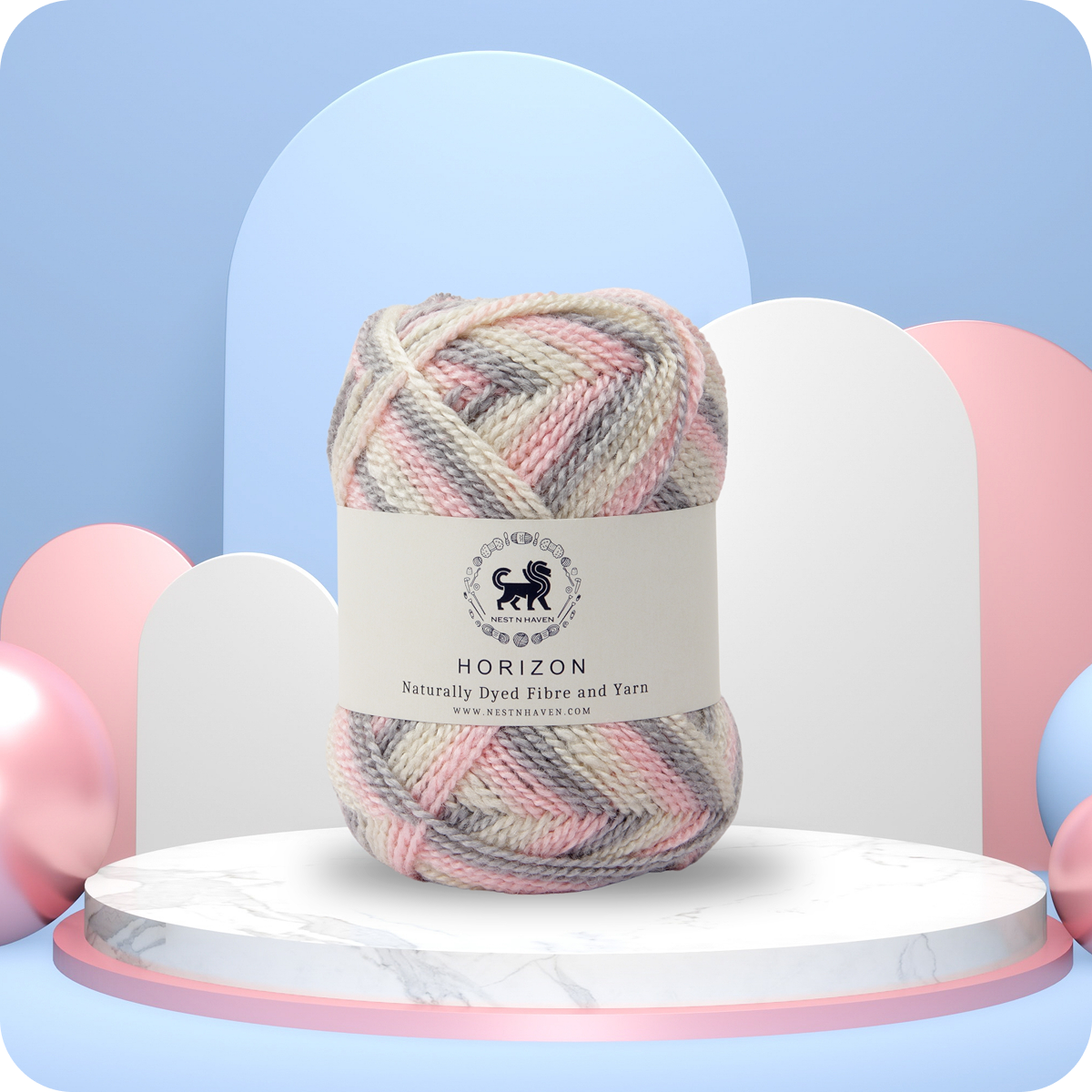 Horizon Naturally Dyed Fibre Yarn (100 gram) -  Multicolor 3