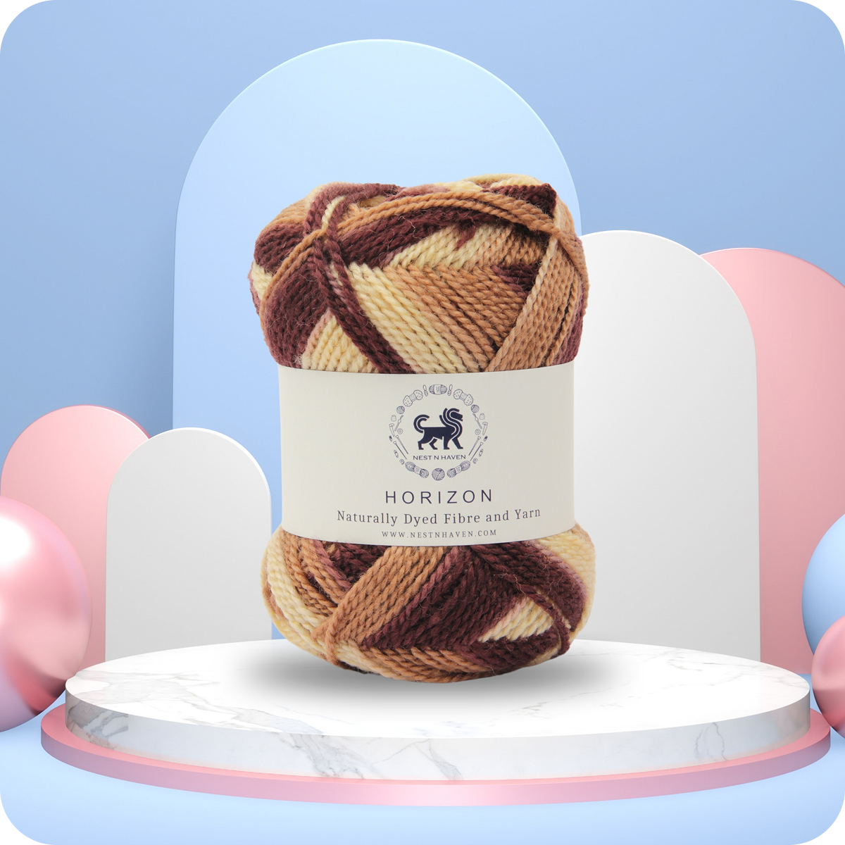 Horizon Naturally Dyed Fibre Yarn (100 gram) -  Multicolor 5
