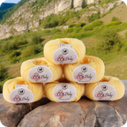 Baby  Yarn  pack of 6 (25gms x 6) 150 gram -  Lemon Yellow
