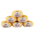 Baby  Yarn  pack of 6 (25gms x 6) 150 gram - Lemon Yellow