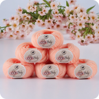 Baby  Yarn  pack of 6 (25gms x 6) 150 gram -  Light Peach