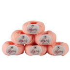 Baby  Yarn  pack of 6 (25gms x 6) 150 gram -  Light Peach