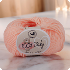 Baby  Yarn  pack of 6 (25gms x 6) 150 gram -  Light Peach