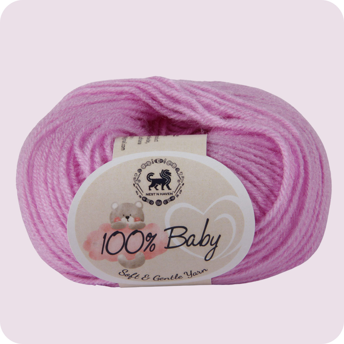 Baby  Yarn  pack of 6 (25gms x 6) 150 gram -  Lilac