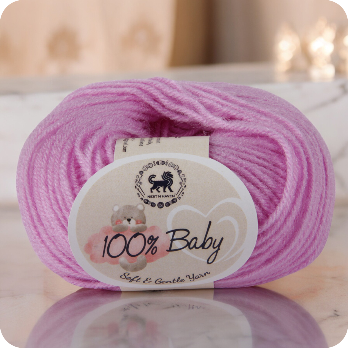 Baby  Yarn  pack of 6 (25gms x 6) 150 gram -  Lilac