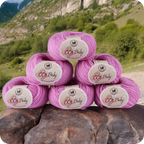 Baby  Yarn  pack of 6 (25gms x 6) 150 gram -  Lilac