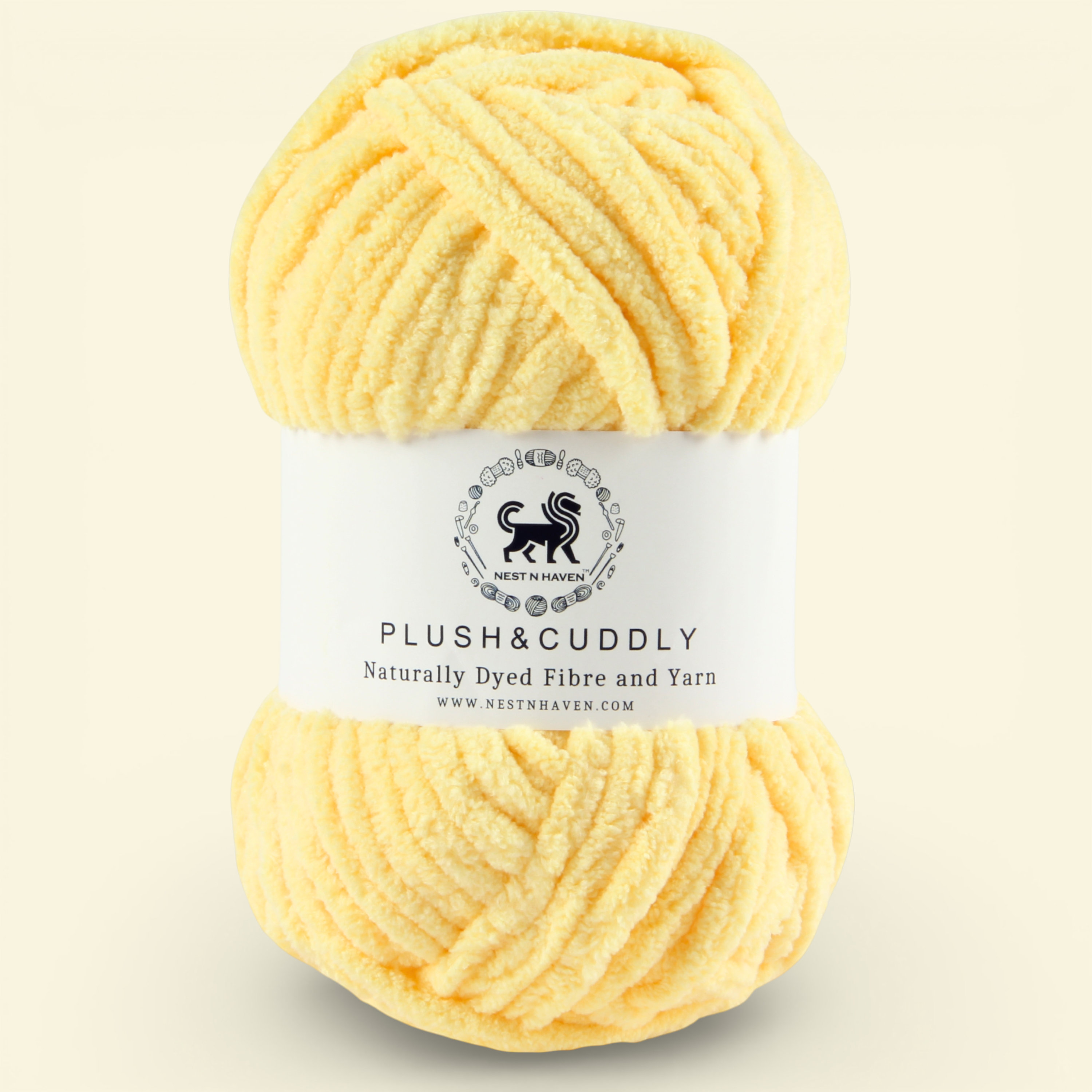 Plush and Cuddly Yarn (100 gram) - Lemon Yellow