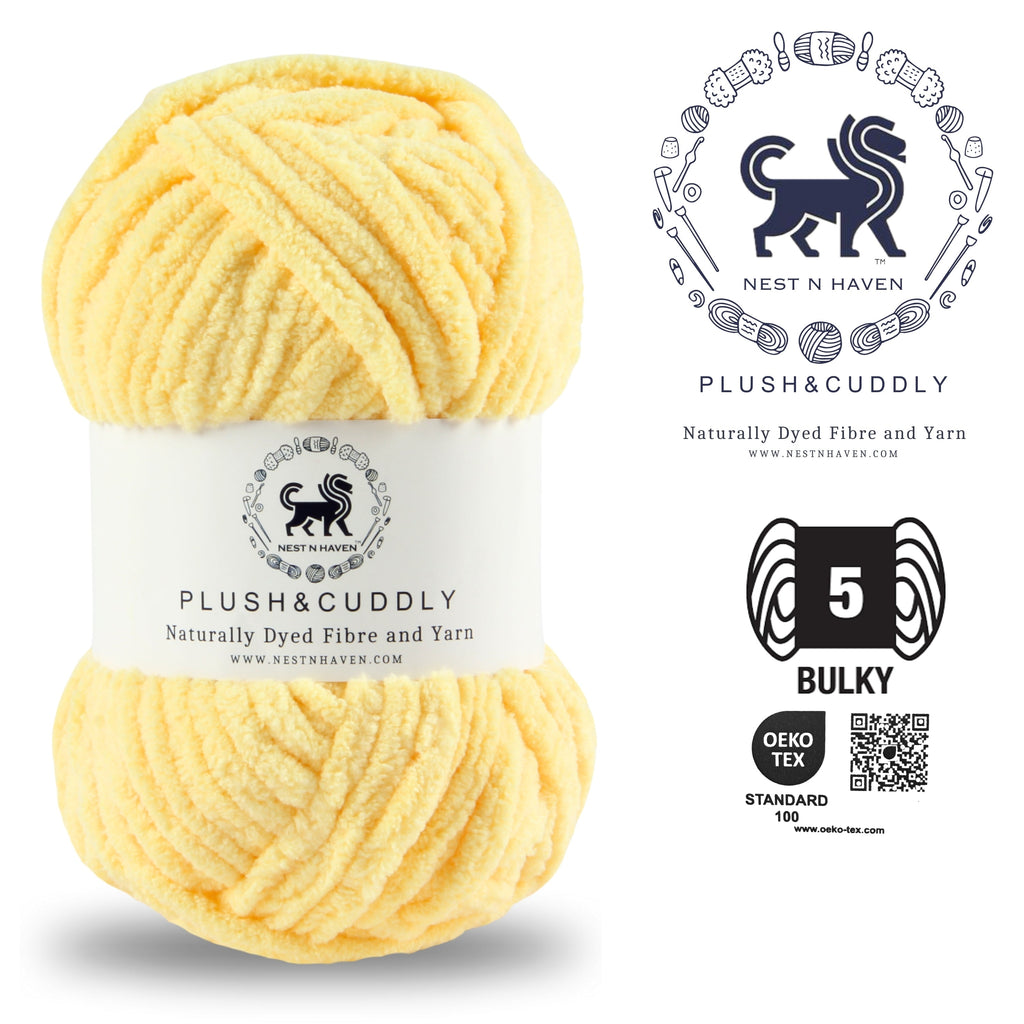 Plush and Cuddly Yarn (100 gram) - Lemon Yellow