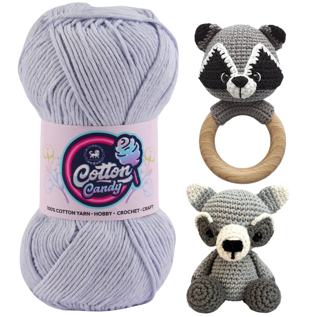 Cotton Candy Cotton Yarn (100 gram) - Light Gray