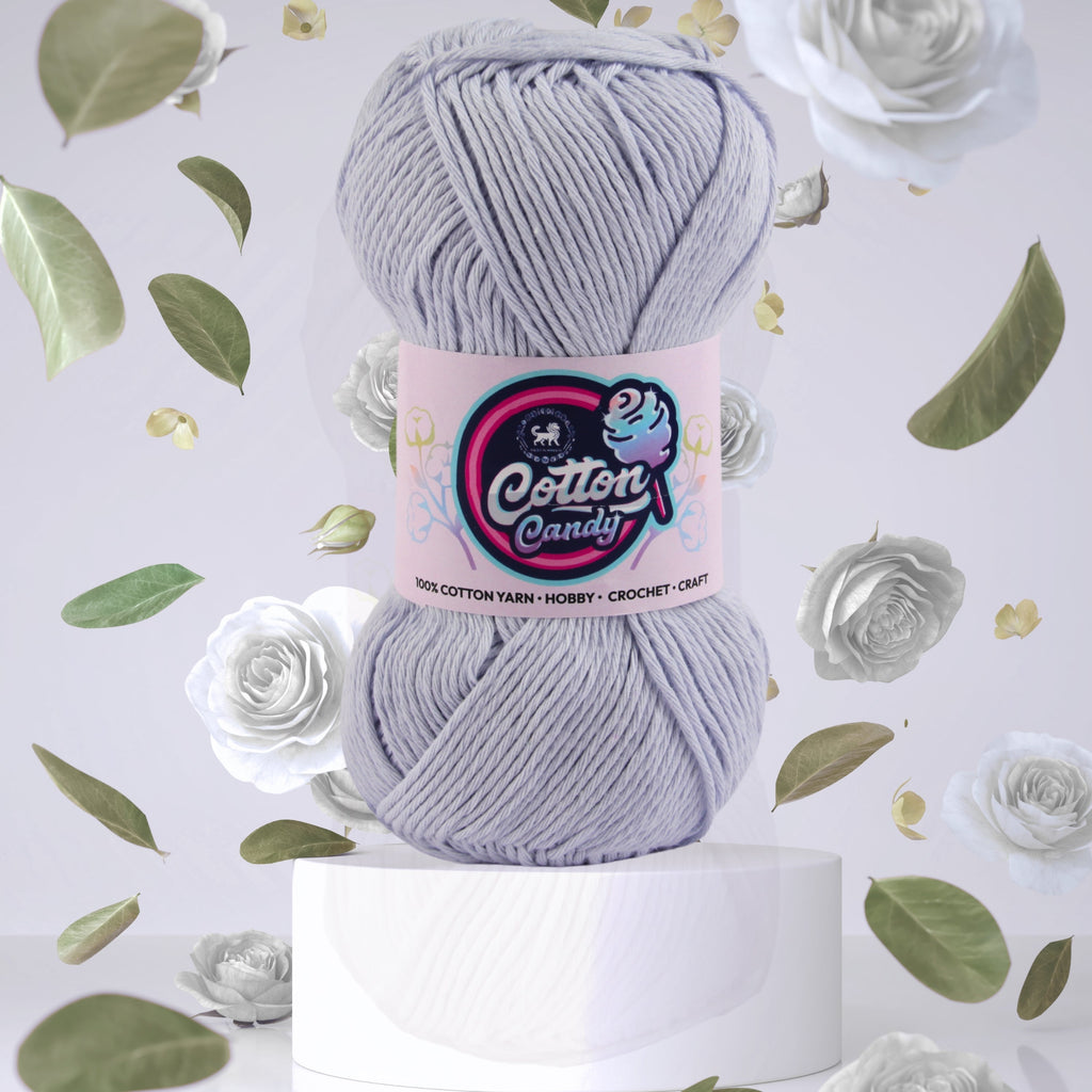 Cotton Candy Cotton Yarn (100 gram) - Light Gray