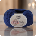 Baby  Yarn  pack of 6 (25gms x 6) 150 gram -  Midnight Blue