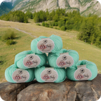 Baby  Yarn  pack of 6 (25gms x 6) 150 gram -  Mint Green