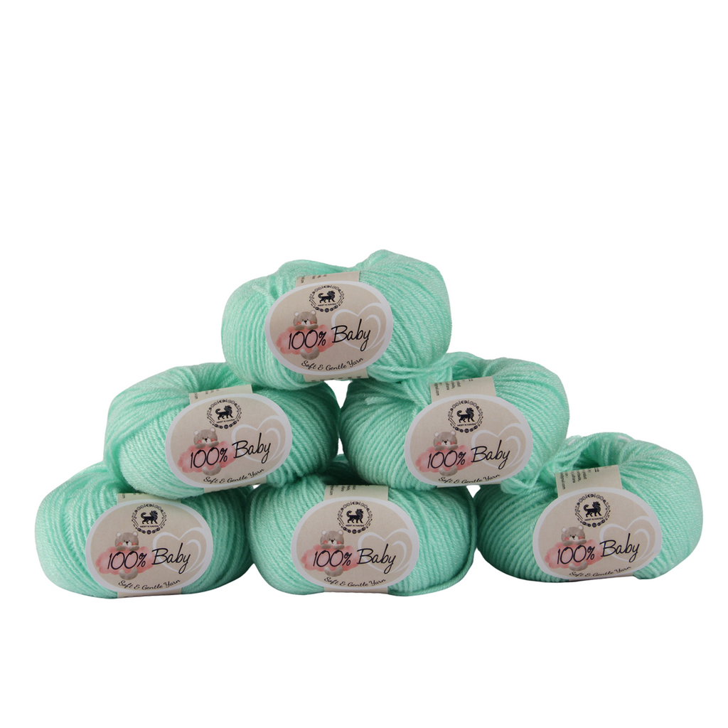 Baby  Yarn  pack of 6 (25gms x 6) 150 gram- Mint Green