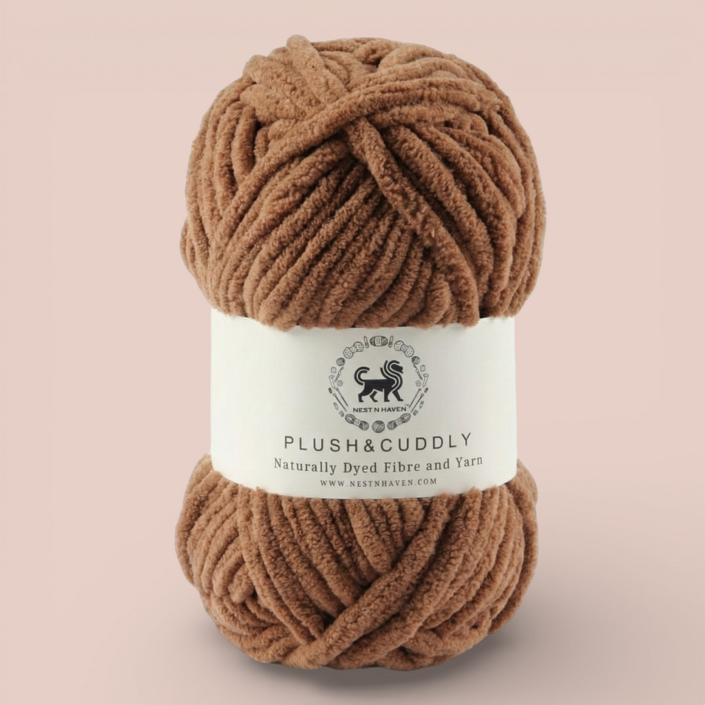 Plush and Cuddly Yarn (100 gram) - Milk Chocolate Brown