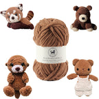 Plush and Cuddly Yarn (100 gram) - Milk Chocolate Brown