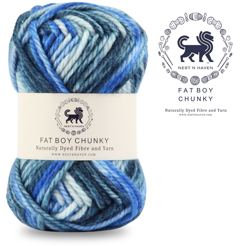 Fatboy Chunky Naturally Dyed Fibre Yarn (100 gram) - Multicolor 10