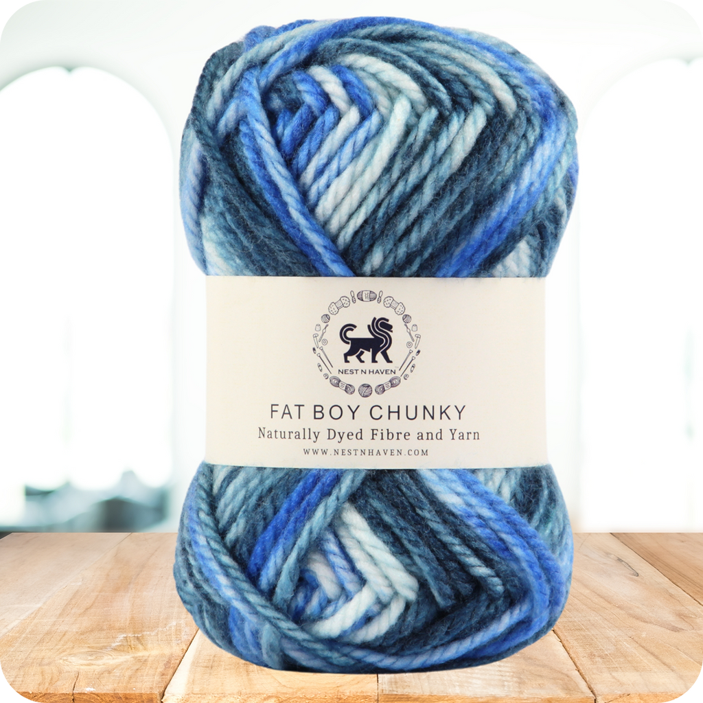 Fatboy Chunky Naturally Dyed Fibre Yarn (100 gram) - Multicolor 10