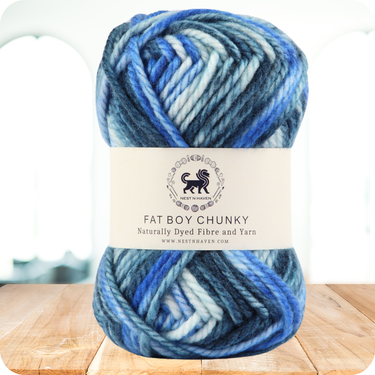 Fatboy Chunky Naturally Dyed Fibre Yarn (100 gram) - Multicolor 10