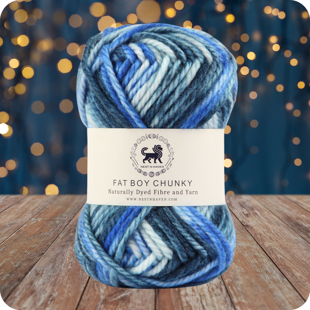 Fatboy Chunky Naturally Dyed Fibre Yarn (100 gram) - Multicolor 10