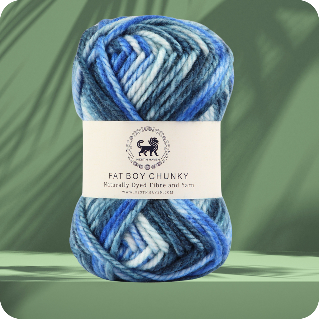 Fatboy Chunky Naturally Dyed Fibre Yarn (100 gram) - Multicolor 10