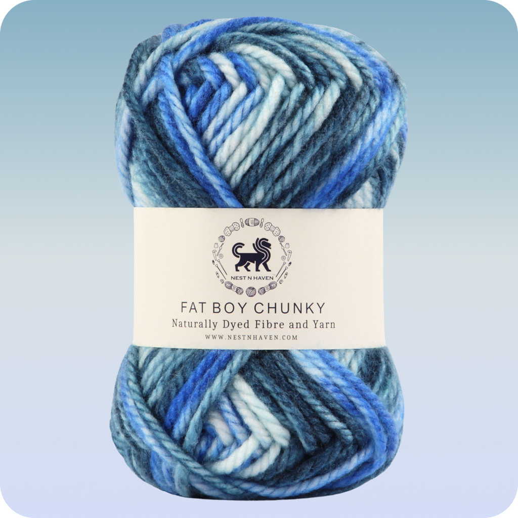 Fatboy Chunky Naturally Dyed Fibre Yarn (100 gram) - Multicolor 10