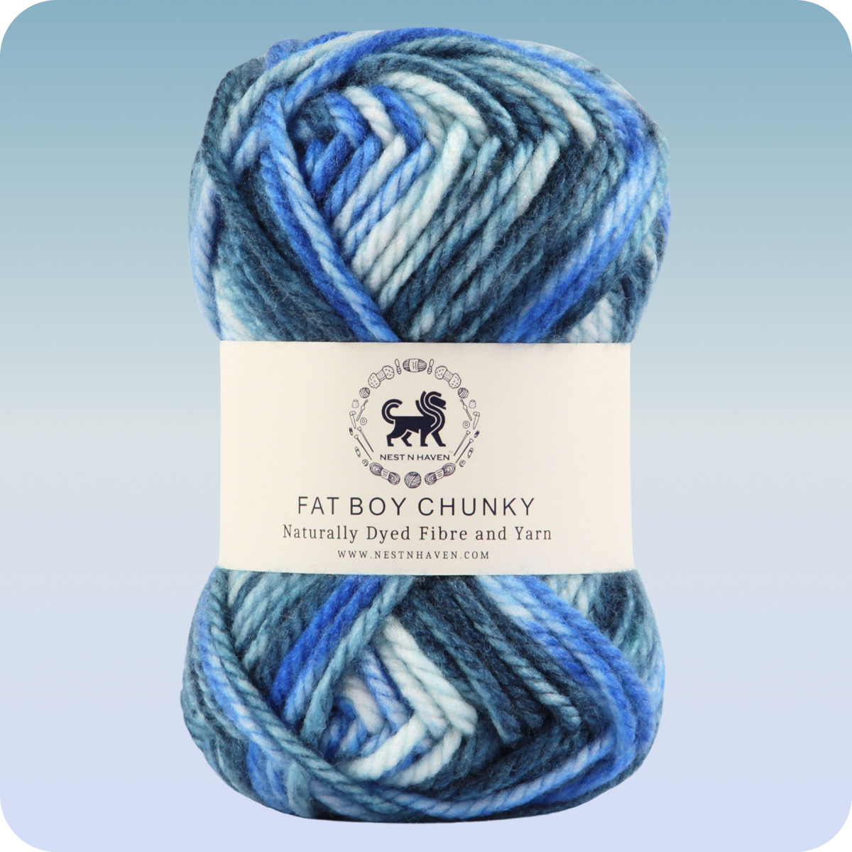 Fatboy Chunky Naturally Dyed Fibre Yarn (100 gram) - Multicolor 10