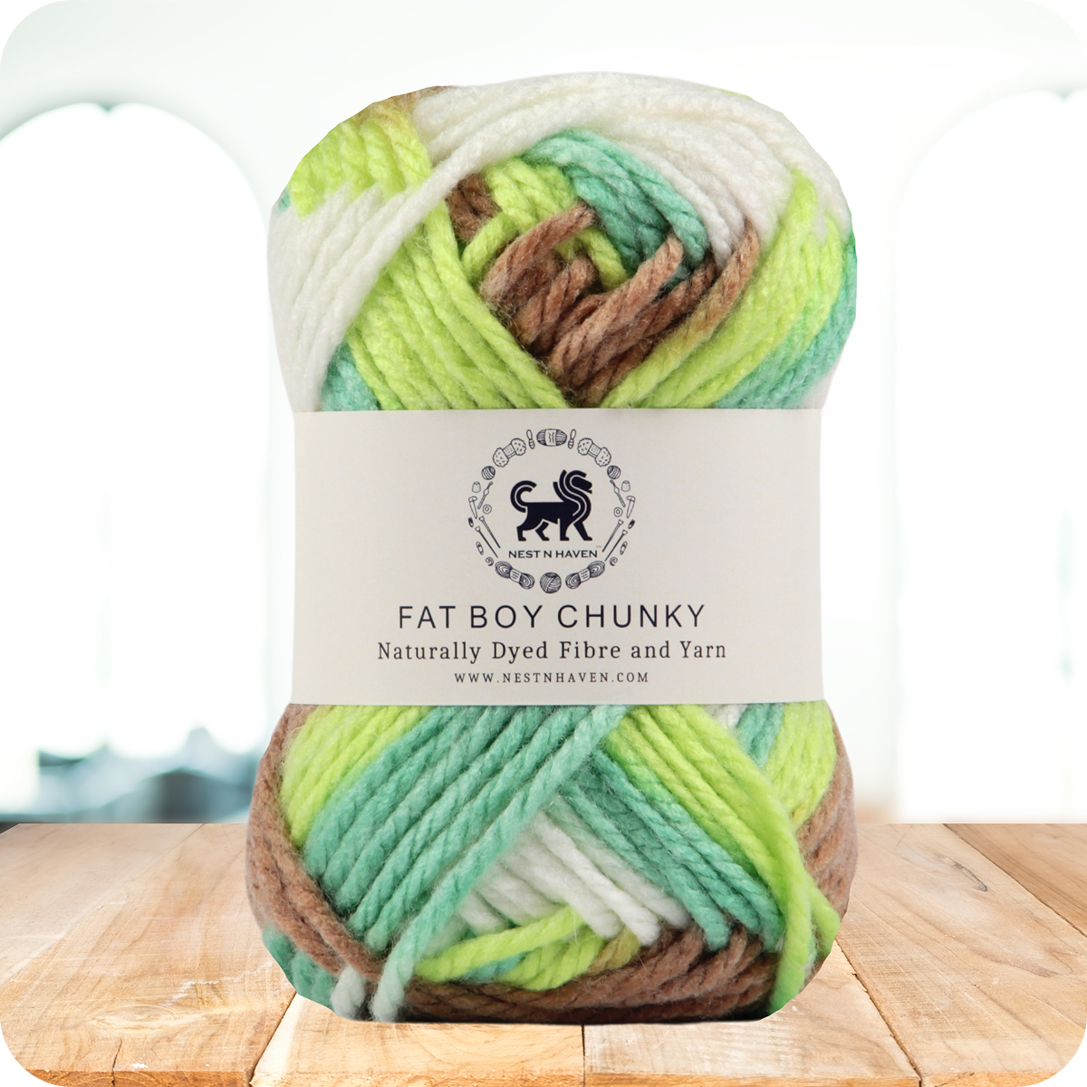 Fatboy Chunky Naturally Dyed Fibre Yarn (100 gram) - Multicolor 1