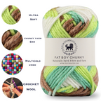 Fatboy Chunky Naturally Dyed Fibre Yarn (100 gram) - Multicolor 1