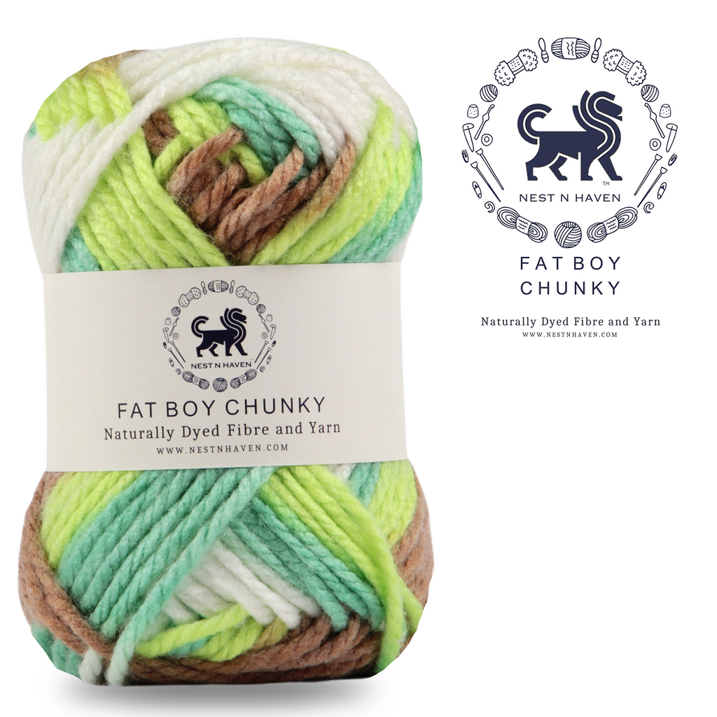 Fatboy Chunky Naturally Dyed Fibre Yarn (100 gram) - Multicolor 1