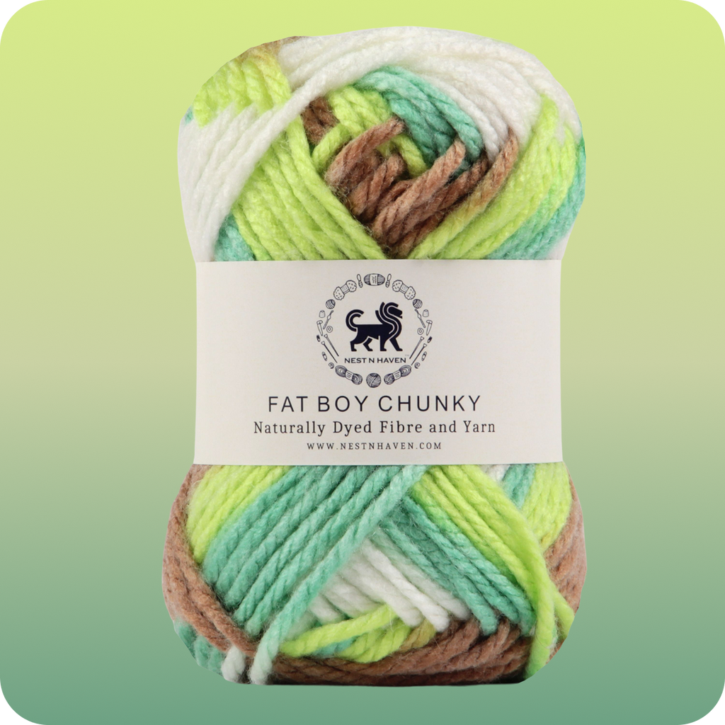 Fatboy Chunky Naturally Dyed Fibre Yarn (100 gram) - Multicolor 1