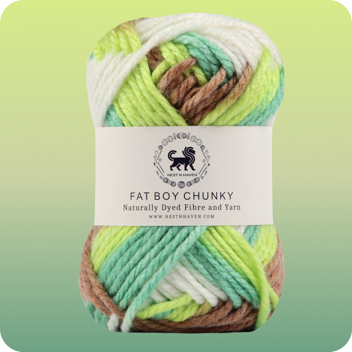 Fatboy Chunky Naturally Dyed Fibre Yarn (100 gram) - Multicolor 1