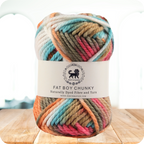 Fatboy Chunky Naturally Dyed Fibre Yarn (100 gram) - Multicolor 11