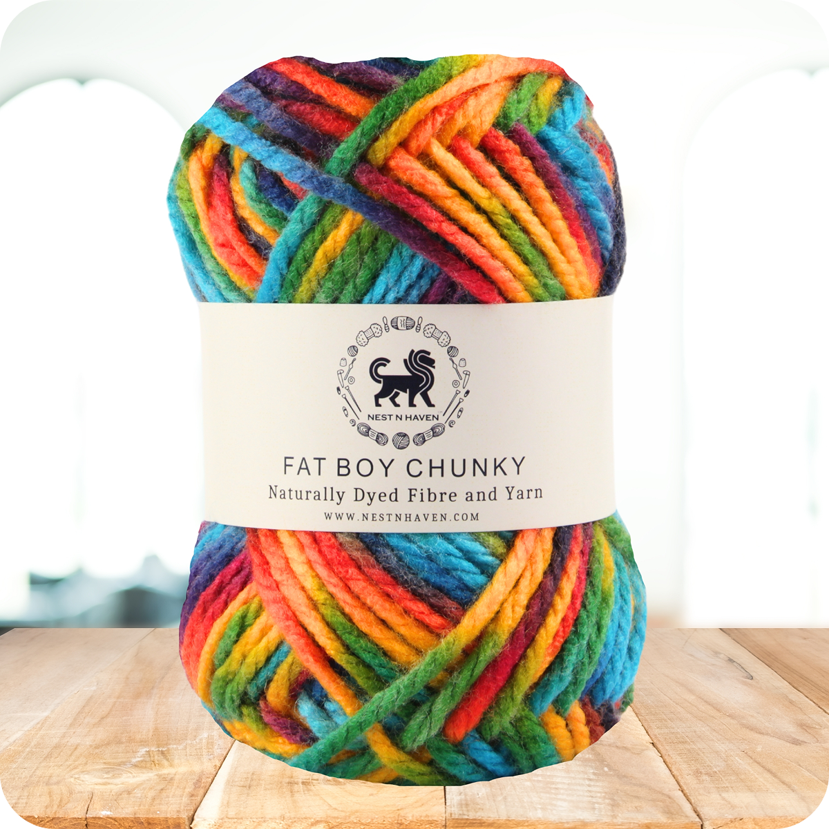 Fatboy Chunky Naturally Dyed Fibre Yarn (100 gram) - Multicolor 12