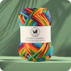 Fatboy Chunky Naturally Dyed Fibre Yarn (100 gram) - Multicolor 12