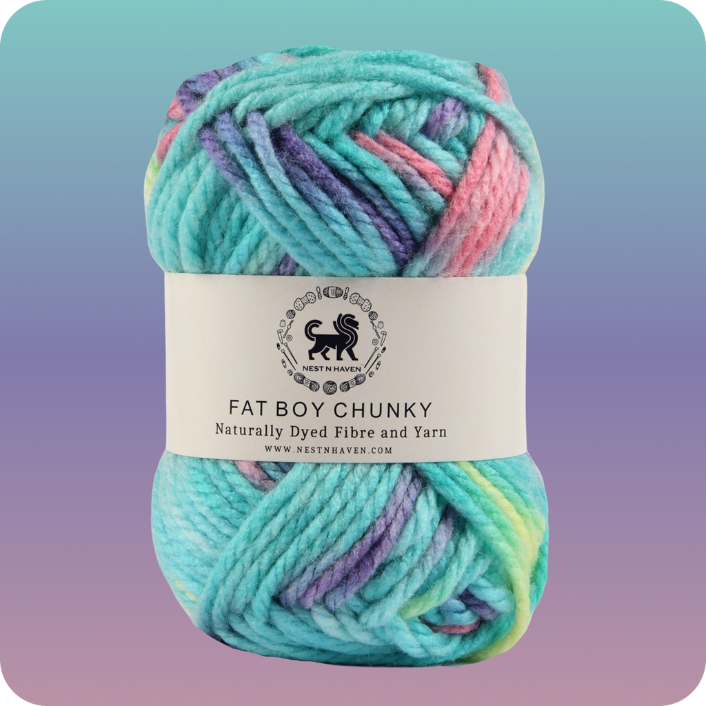 Fatboy Chunky Naturally Dyed Fibre Yarn (100 gram) - Multicolor 13