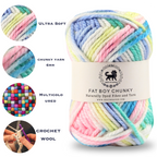 Fatboy Chunky Naturally Dyed Fibre Yarn (100 gram) - Multicolor 15