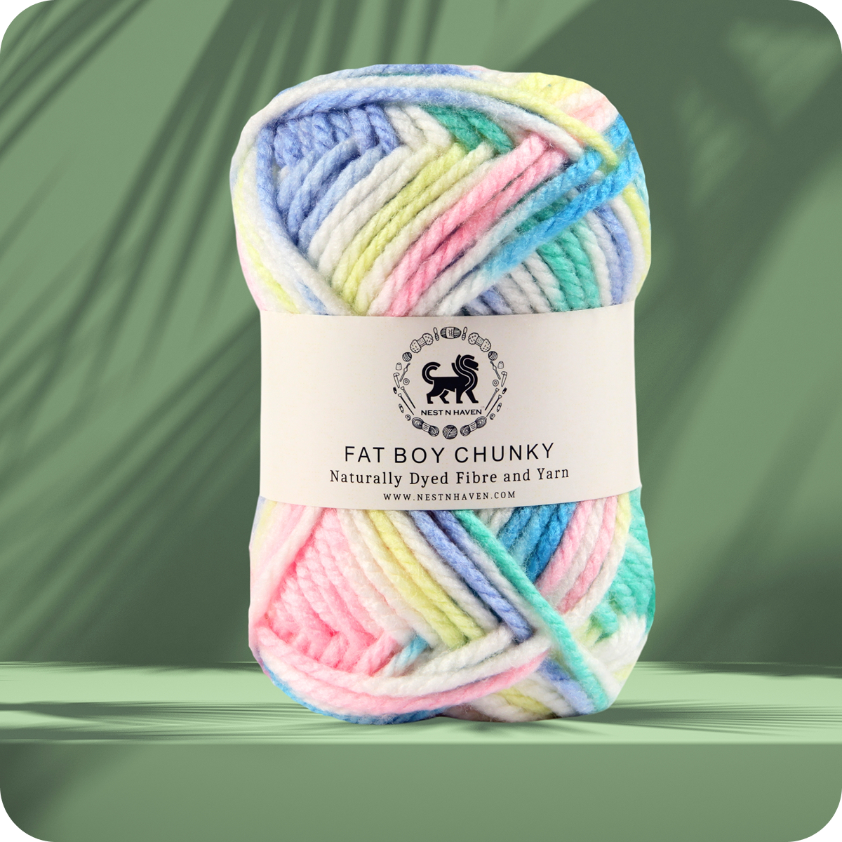 Fatboy Chunky Naturally Dyed Fibre Yarn (100 gram) - Multicolor 15