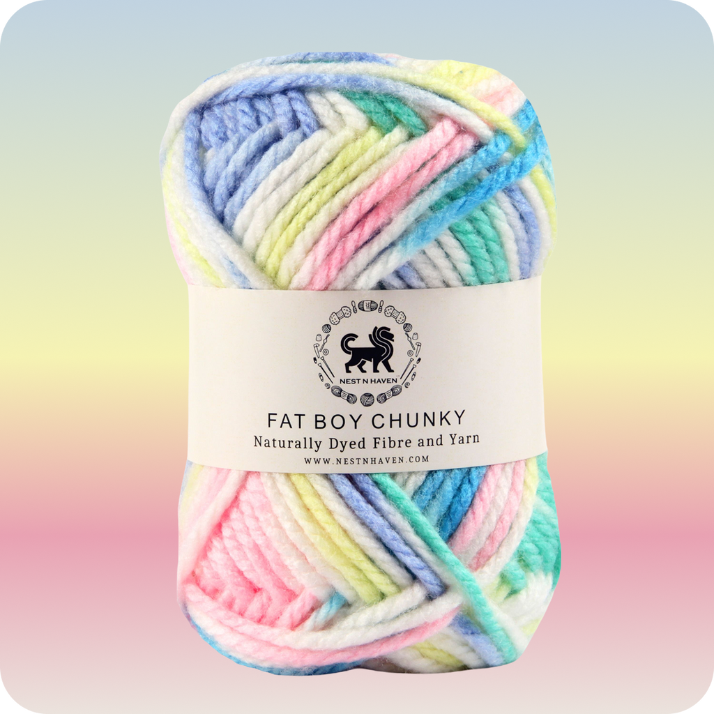 Fatboy Chunky Naturally Dyed Fibre Yarn (100 gram) - Multicolor 15