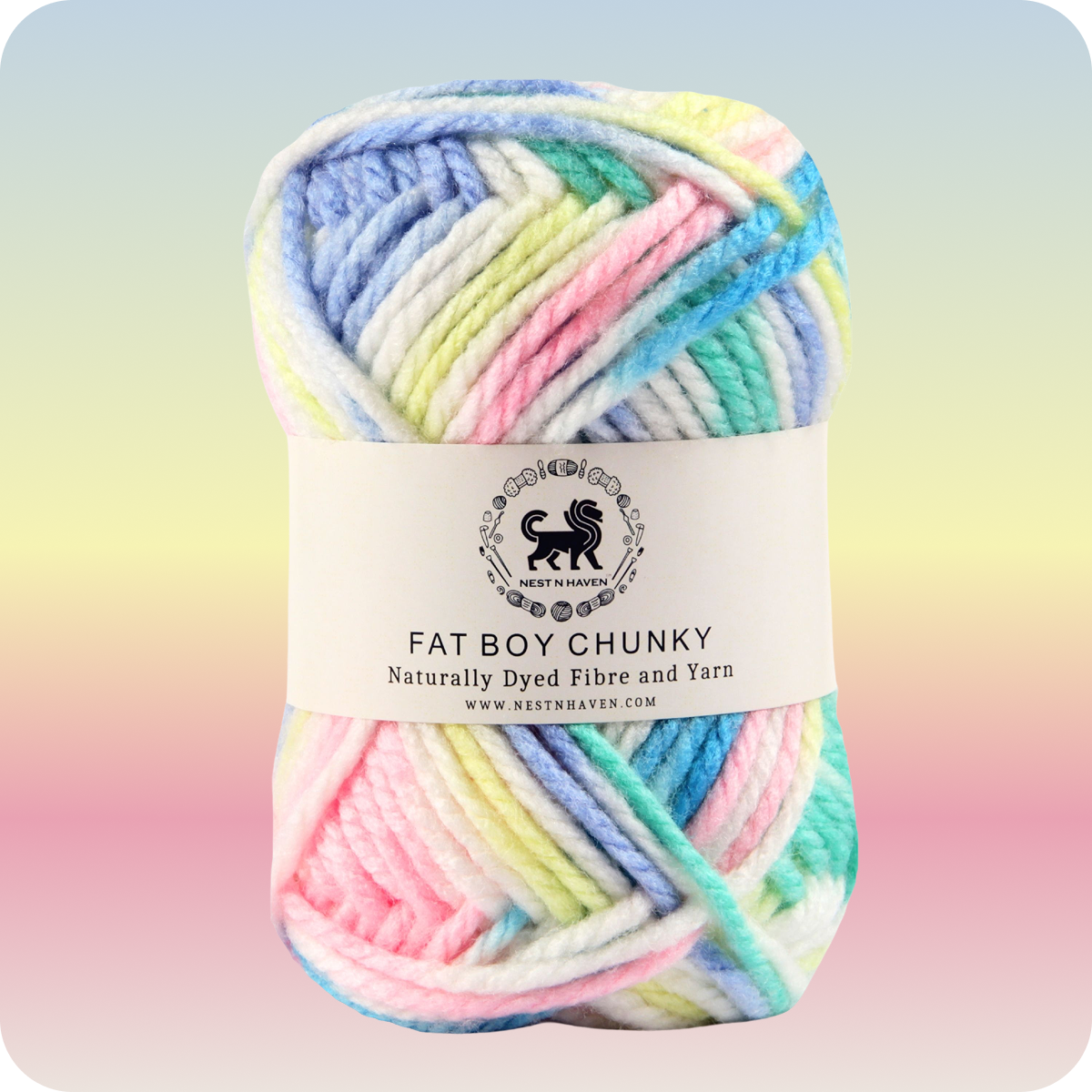 Fatboy Chunky Naturally Dyed Fibre Yarn (100 gram) - Multicolor 15